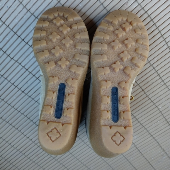 Timberland "Amston" Wedge Heel Wheat Nubuck paracord lace lug sole Boots 8251A - Picture 10 of 10